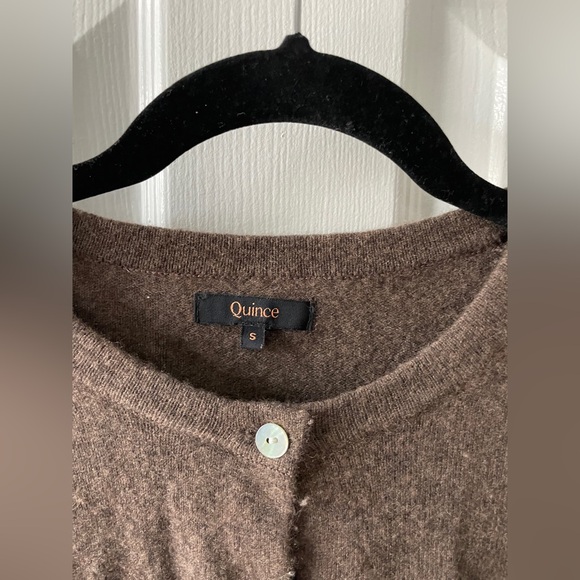 Brown Cashmere Cardigan Sweater - Picture 3 of 4